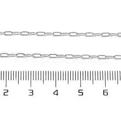 Non-Tarnish 304 Stainless Steel Paperclip Chain Necklace with Lobster Claw Clasps for Men Women&nbsp;NJEW-H205-03P-01