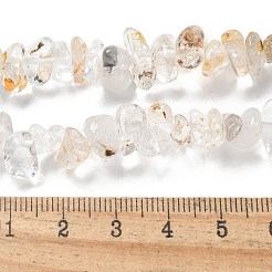 天然ハーキマーダイヤモンドビーズ連売り  チップ  5~8x5~8mm  穴：1mm  約31.5インチ&nbsp;G-M205-95