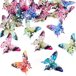 24Pcs Printed Transparent Acrylic Beads&nbsp;TACR-TA0001-88