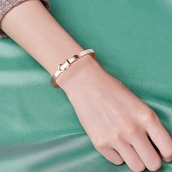 真鍮バングル  バックル付き  ローズゴールド  2-1/4インチx2-1/2インチ（56x63mm）&nbsp;JB384A