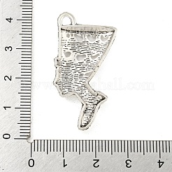 チベットスタイル合金の女性のペンダント  女王ネフェルティティ  カドミウムフリー＆鉛フリー  アンティークシルバー  39x19.5x4mm  穴：3mm  約172個/500g&nbsp;TIBEP-Q043-147-RS