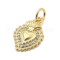 Brass Micro Pave Cubic Zirconia Pendants&nbsp;KK-L262-16G