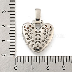 Brass Micro Pave Clear Cubic Zirconia Pendants&nbsp;KK-B099-01P-V