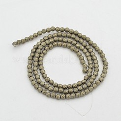 Round Non-magnetic Synthetic Hematite Beads Strands&nbsp;G-D617-2mm-29