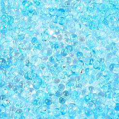 塗装ガラスシードビーズスプレー  ピーナッツ  ディープスカイブルー  6~6.5x4x3mm  穴：1.4~1.5mm  約4000個/ポンド&nbsp;SEED-T007-08B