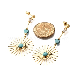 Brass Micro Pave Clear Cubic Zirconia Stud Earrings&nbsp;EJEW-Z083-05G