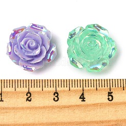 ABカラー樹脂デコデンカボション  花  ミックスカラー  18.5x18x18mm&nbsp;CRES-B021-01