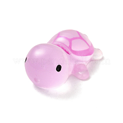 蓄光半透明樹脂海の動物カボション  小さなカメ  プラム  23x13x8.5mm&nbsp;RESI-D055-01B