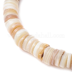 Synthetic Turquoise Beads and Natural Freshwater Shell Beads Stretch Bracelets&nbsp;BJEW-JB11873
