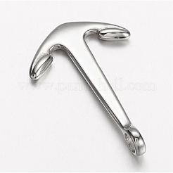 変色しにくい304ステンレススチールペンダント  アンカー  ステンレス鋼色  39x25.5x7mm  穴：4.5mm&nbsp;STAS-D166-35P