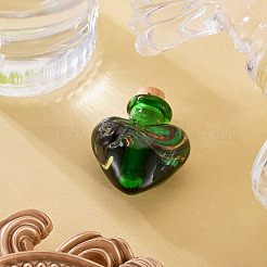 Handmade Lampwork Perfume Bottle Pendants&nbsp;LAMP-TADJ0001-06B