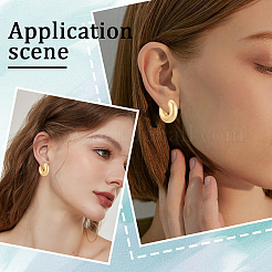 2 Pairs 304 Stainless Steel Cuff Earrings&nbsp;EJEW-BBC0001-78