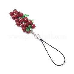 Imitation Jade Glass Mobile Straps&nbsp;HJEW-JM04361