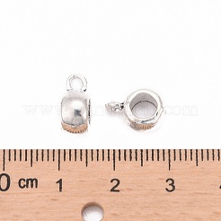 チベット風チャームベイル  保釈ビーズ  カドミウムフリー＆鉛フリー  カップ  アンティークシルバー色  約11.5mm長  8 mm幅  厚さ5.5mm  4.8mm内径  穴：2mm&nbsp;LF10439Y