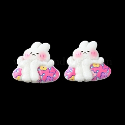 Opaque Cute Bunny Cabochons&nbsp;CRES-O006-14B