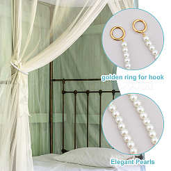 2Pcs Glass Pearl Beads Curtain Tiebacks Clips&nbsp;HJEW-FH00159