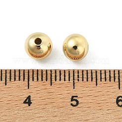 シェグレイスの真鍮ビーズ  ラウンド  長持ちメッキ  カドミウムフリー＆ニッケルフリー＆鉛フリー  18KGP本金メッキ  6x5.5mm  穴：1.5mm&nbsp;XGR0059G-25G