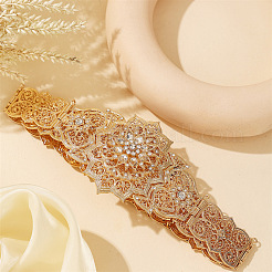 Alloy Crystal Rhinestone Flower Chain Belts for Dress&nbsp;FS-WG9AC90-01