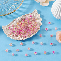 100Pcs Crackle Transparent Glass Beads&nbsp;GLAA-TADJ0001-12I