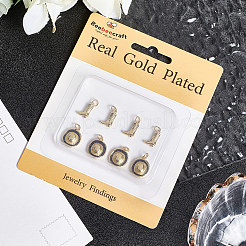 8Pcs 2 Styles Brass Enamel Pendants&nbsp;KK-BBC0022-17