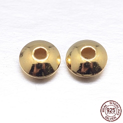 Saucer 925 Sterling Silver Spacer Beads&nbsp;STER-M101-12-4mm