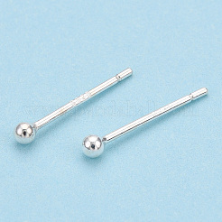 スターリングシルバー ラウンド ボール スタッド イヤリング 925 個  銀  2mm  ピン：0.8mm&nbsp;STER-T005-01A
