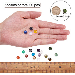 90Pcs 18 Style Natural & Synthetic Gemstone Cabochons&nbsp;G-FW0001-09