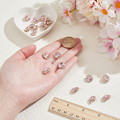 20Pcs 1-Hole Flat Round Zinc Alloy Rhinestones Buttons&nbsp;ALRI-NB0001-20D
