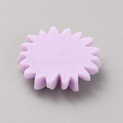 オペーク樹脂カボション  デイジーの花  ライラック  25x6.5~7mm&nbsp;RESI-WH0078-01E