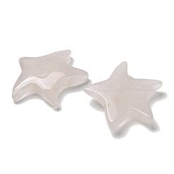 天然ローズクォーツの彫刻カボション  笑顔のヒトデ  28.5~29.5x29.5~30x6.5mm&nbsp;G-Q190-04B