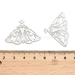 201 Stainless Steel Etched Metal Embellishments Pendants&nbsp;STAS-A113-01P