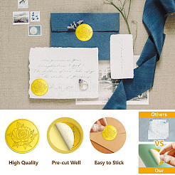 15 Sheets Gold Foil Paper Picture Stickers&nbsp;STIC-WH0025-007