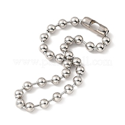 Tarnish Resistant 304 Stainless Steel Ball Chain Necklace & Bracelet Set&nbsp;STAS-D181-02P-02A