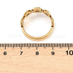 304 Stainless Steel Micro Pave Cubic Zirconia Finger Rings for Women&nbsp;RJEW-K315-03G