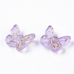 Transparent Spray Painted Glass Charms&nbsp;GLAA-N035-08A-B04