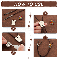 6Pcs 3 Colors Zinc Alloy Bolo Tie Slider Clasps&nbsp;FIND-PH0023-92B