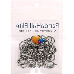 201 ステンレススチール オープン ジャンプ リング 楕円形 ジャンプ リング  ステンレス鋼色  13x11x2mm  約40個/袋&nbsp;STAS-PH0005-08
