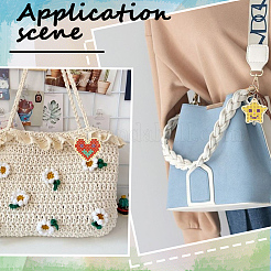 1 Set Wooden Heart Star Keychain Embroidery Beginner Kit&nbsp;DIY-SC0030-07