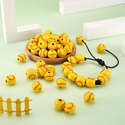 100Pcs Dyed Wood Beads&nbsp;WOOD-CW0001-06