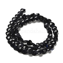 Synthetic Blue Goldstone Beads Strands&nbsp;G-P575-C06-6mm