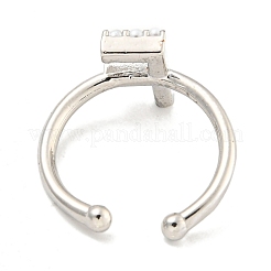 Rack Plating Brass Open Cuff Rings for Women&nbsp;RJEW-F162-01P-F