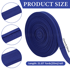 ポリエステルコットンリボン  アクセサリー縫製用  ミッドナイトブルー  5/8インチ（15mm）  約21.87ヤード（20m）/ロール&nbsp;OCOR-WH0816-018E