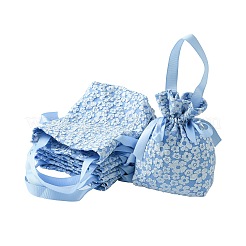 Cloth High Jacquard Flower Sugar Gift Drawstring Bags with Handle&nbsp;ST-CJ0004-01A