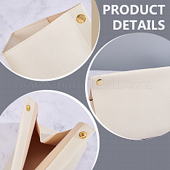 PUレザーティッシュボックス  長方形  ベージュ  200x115x113mm&nbsp;AJEW-WH0816-558A