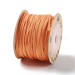ポリエステルツイストコード  ラウンド  DIYのジュエリーには  砂茶色  1.2mm  約38.28ヤード（35m）/ロール&nbsp;OCOR-G015-01B-03