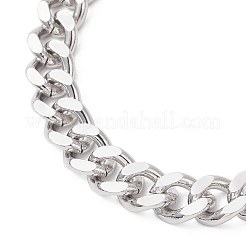 Brass Cuban Link Chain Bracelets for Men Women&nbsp;BJEW-JB13243