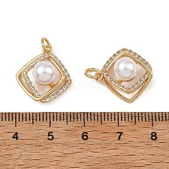 SHEGRACE Brass Pave Clear Cubic Zirconia Pendants&nbsp;XGRQ4D319-662G