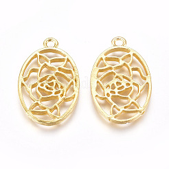 Alloy Open Back Bezel Pendants&nbsp;PALLOY-TAC0010-03G