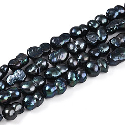 Natural Nucleated Baroque Keshi Pearl Beads Strands&nbsp;PEAR-S020-F13-01
