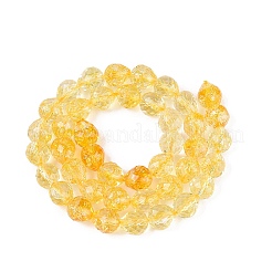 Crackle Transparent Glass Beads Strands&nbsp;GLAA-N068-04A-06